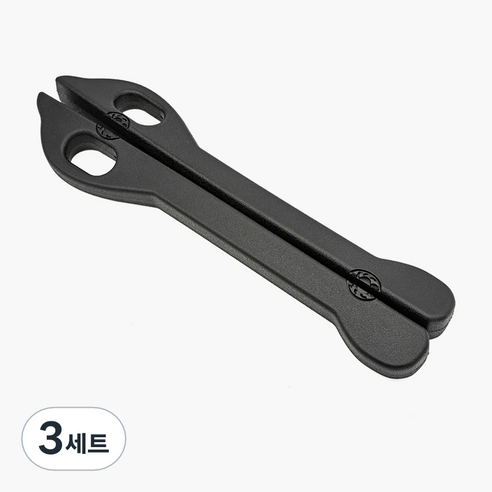 리버폭스 차량용 폴리우레탄 카시트 사이드 틈새 쿠션 세트, 블랙, 3세트