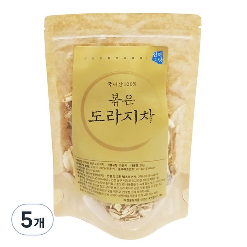 산해랑 볶은 도라지차, 50g, 1개입, 5개