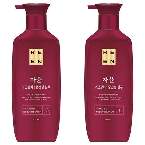 리엔 자윤 강화 중건성 샴푸, 500ml, 2개