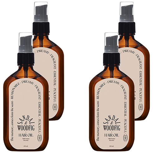 오디드 밀크프로틴 인텐시브 헤어 오일 샌달우드피그, 100ml, 4개