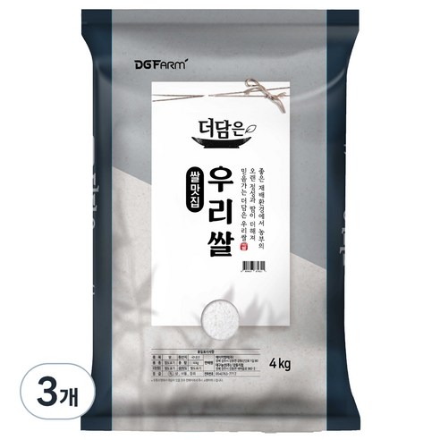 대구농산 더담은 우리쌀, 4kg, 3개