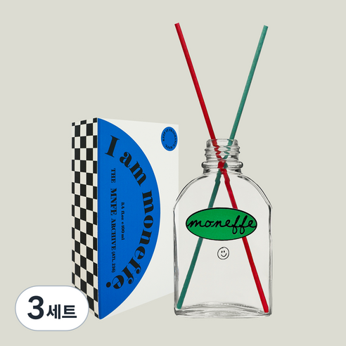 포인트가 필요한 지금 미드 센추리 모던 디퓨저 인테리어 방향제 + 포스터 2종 세트, 르블랑솝, 100ml, 3세트
