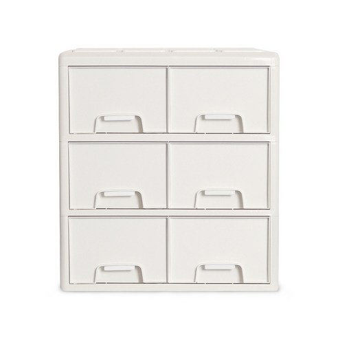 리빙스마일 베이비서랍장 3단 트윈 3p, 화이트마블