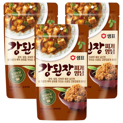 샘표 강된장찌개 양념, 130g, 3개