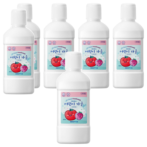 제니튼 닥터제니 어린이 가글 구강청결제 사과자두향, 300ml, 6개