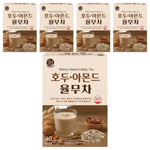 우리차 호두 아몬드 율무차, 18g, 40개입, 5개