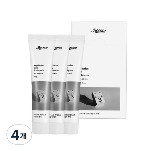 분코 어니스트 페이스트 미니치약 3p, 45g, 4개