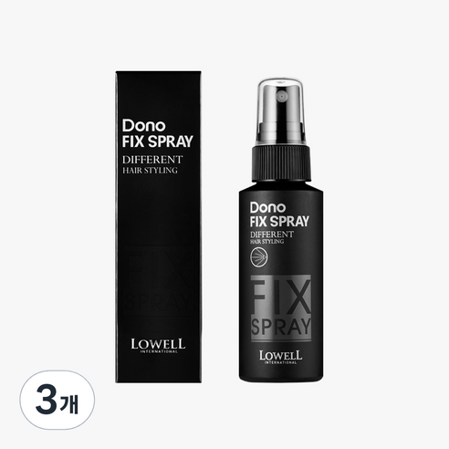 LOWELL 도노 픽스 헤어 스프레이, 3개, 60ml