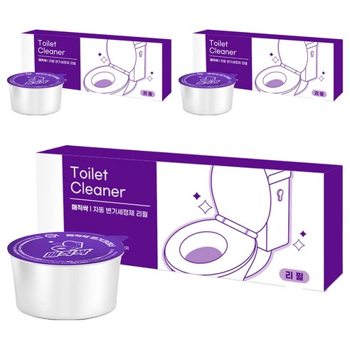 매직싹 대용량 자동 변기세정제 리필 3p, 180g, 3개