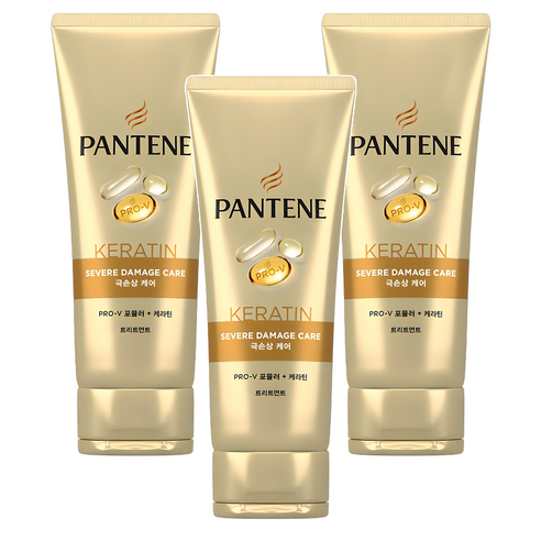 팬틴 케라틴 극손상케어 헤어트리트먼트, 220ml, 3개