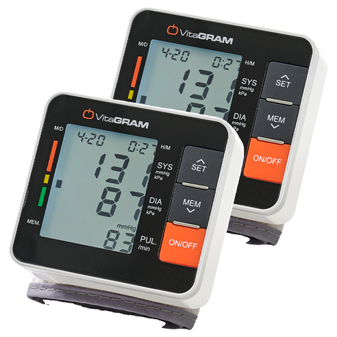 비타그램 자동전자 손목형 혈압계 PG-800A11, 2개