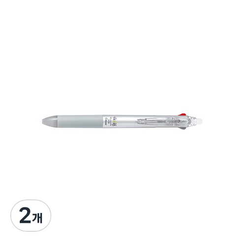파이롯트 프릭션 2색 2C 볼펜 0.38mm, 실버, 2개