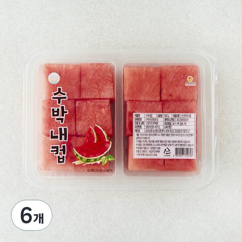 수박 내컵, 500g, 6개