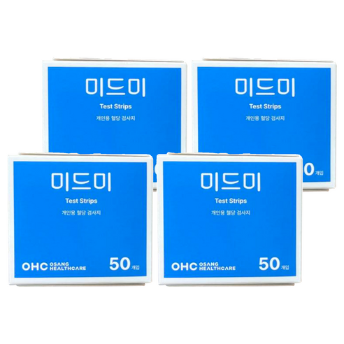 오상헬스케어 미드미 혈당시험지, 4개, 50개입