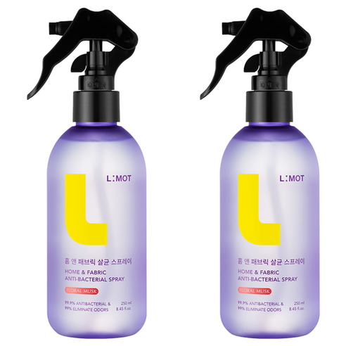 엘모트 홈 앤 패브릭 살균 스프레이 플로랄 머스크, 250ml, 2개
