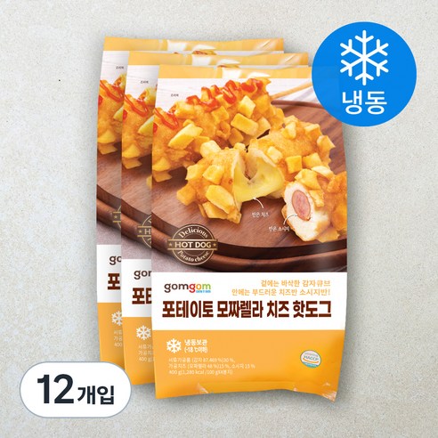 곰곰 포테이토 모짜렐라 치즈 핫도그, 4개입, 3개