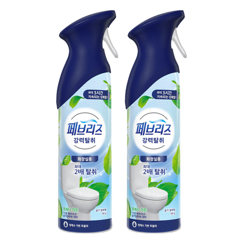 페브리즈 에어 화장실용 강력탈취 프레시 가든 본품, 165g, 2개