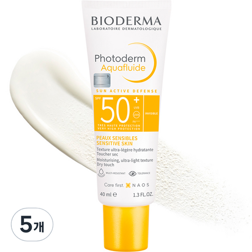 바이오더마 포토덤 아쿠아 플루이드 선크림 SPF50+ PA++++, 40ml, 5개