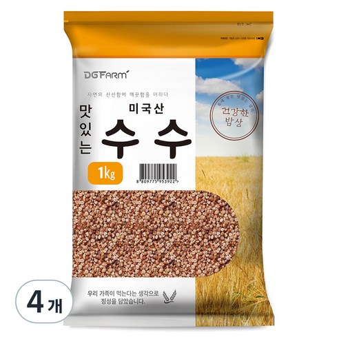 건강한밥상 맛있는 수수, 4개, 1kg