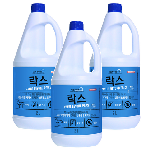 바른세제연구소 락스, 2L, 3개