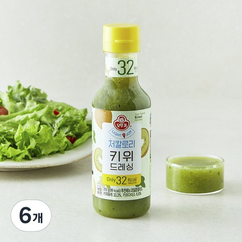 오뚜기 LIGHT&JOY 키위 저칼로리 드레싱, 310g, 6개