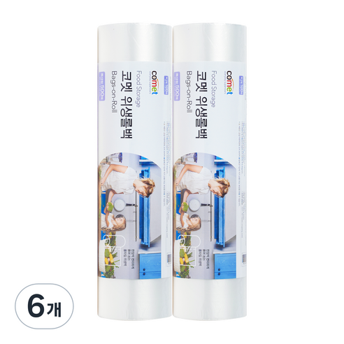 코멧 위생롤백 특대형 35 x 45cm 500매, 6개