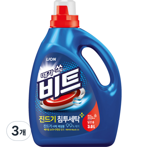 비트 라이온 진드기 액상세제 일반용 본품, 3L, 3개
