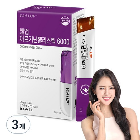 로엘 아르기닌 젤리스틱 6000, 350g, 3개