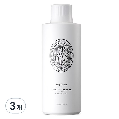 베르블랑 유아 섬유 유연제 튤립가든향, 1L, 3개