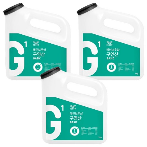 레인보우샵 G1 구연산 베이직 왕톡톡이, 1kg, 3개