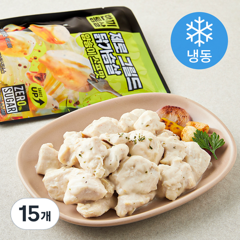 한끼통살 제로 그릴드 닭가슴살 양송이 스프맛 (냉동), 120g, 1개입, 15개