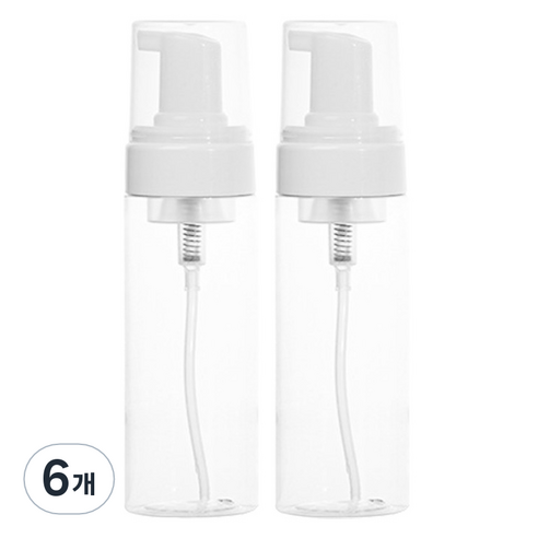 선동상사 버블 거품 공병 200ml, 6개, 화이트