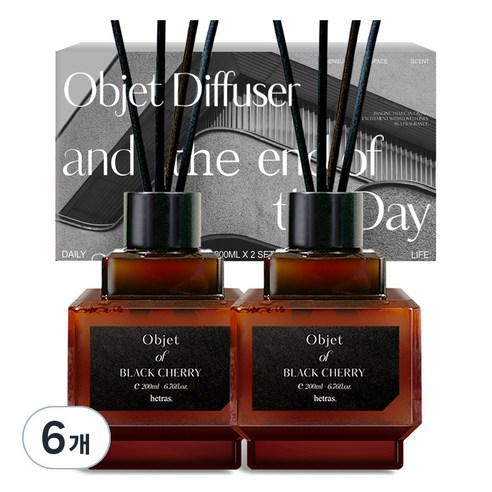 헤트라스 오브제 디퓨저, 블랙체리, 200ml, 6개
