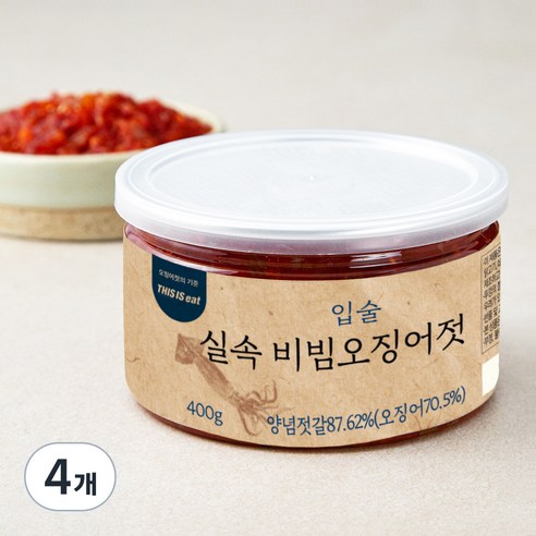 입술 실속 비빔오징어젓, 400g, 4개