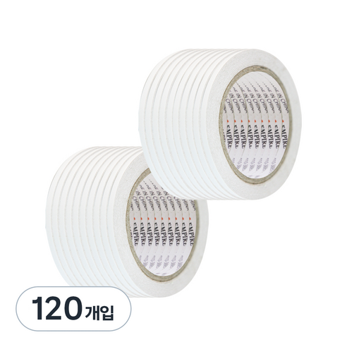 엠파이어 양면테이프 5mm x 20m, 화이트 반투명, 120개입
