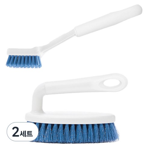 크린아이 틈새솔 + 타일 바닥솔, 블루 + 화이트, 2세트
