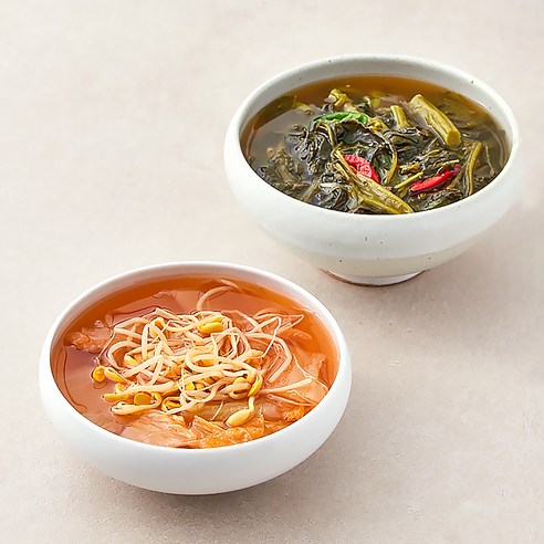 정미경키친 바로만든 데일리 콩나물김칫국 650g + 아욱된장국 650g 세트, 1세트