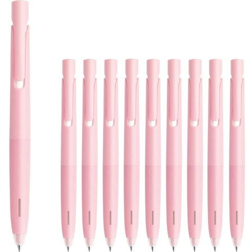 블렌 제브라 볼펜 0.5mm 10p, 라이트핑크(바디) + 블랙(잉크), 1세트