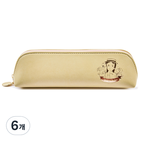 플라잉웨일즈 빨강머리앤 데일리 펜슬 파우치, BEIGE, 6개