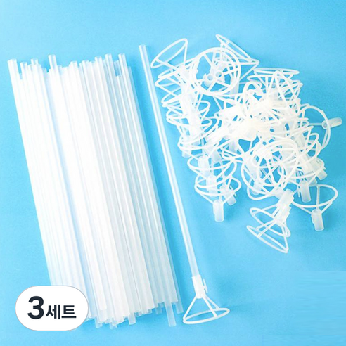 파티쇼 버블 풍선컵 스틱 35cm 50p, 3세트