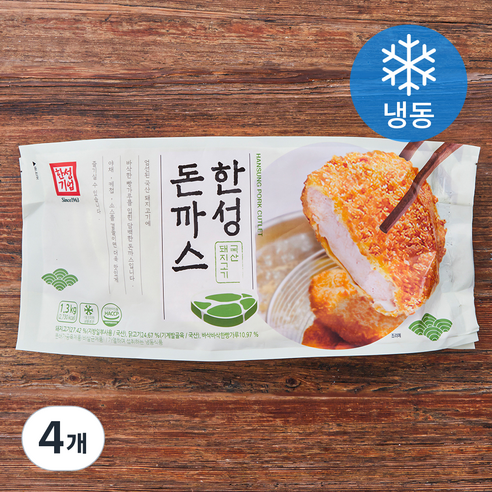 한성기업 한성 돈까스 (냉동), 1.3kg, 4개