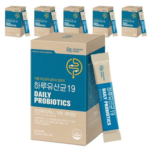 대상웰라이프 하루 유산균 19, 60g, 6개