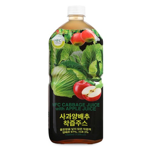 파모빗 사과 양배추 착즙 주스, 1L, 1개