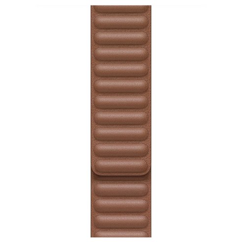 Apple 정품 애플워치 3/6/SE Leather Link 밴드 Small (42/44mm 호환 가능), 새들 브라운, 1개