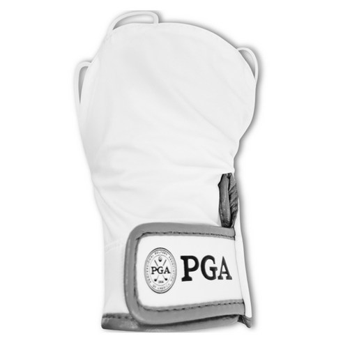 PGA 여성용 벨크로형 손등 토시, 화이트(PGA104MWT)