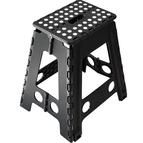 가쯔 다용도 콤팩트 스툴 접이식 의자 XL, 블랙