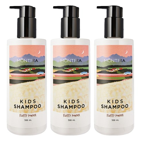 [몽프라]키즈 샴푸(500ml)-플러피파우더, 3개, 500ml
