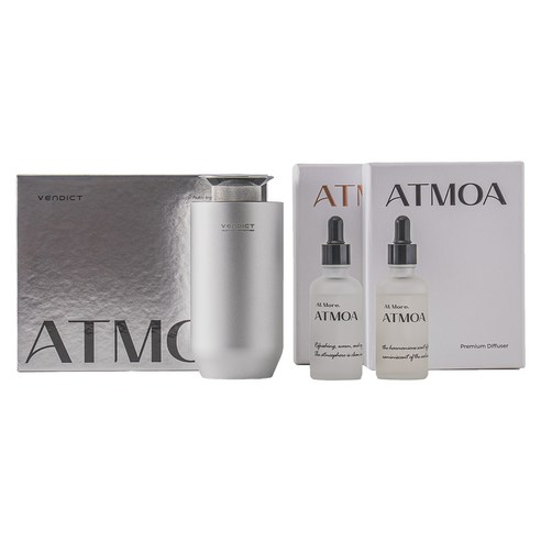 벤딕트 애트모어 차량용 전자디퓨저 본체 + 50ml 리필 2p 더블 패키지 세트, 듀드, 1세트