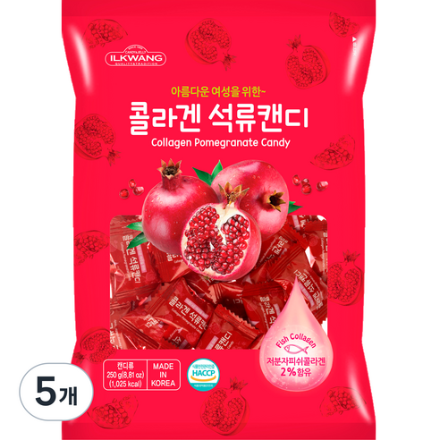 일광제과 콜라겐 석류캔디, 250g, 5개