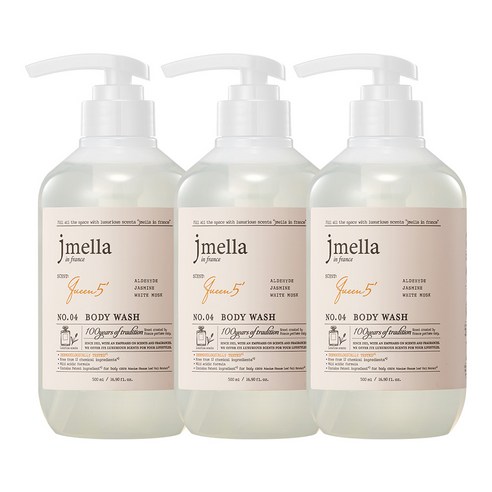 제이멜라 인 프랑스 퀸 5 바디워시 머스크향, 3개, 500ml